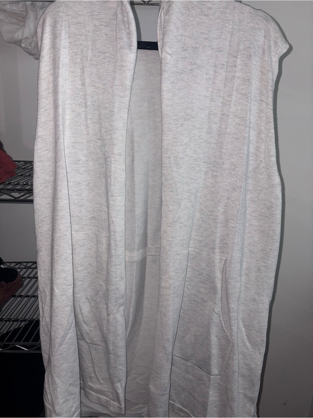Light Gray Women's Open Front Cardigan Vest
